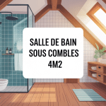 salle de bain sous comble 4m2 optimisée avec douche et rangements