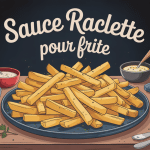 illustration gourmande sauce raclette pour frite apéro