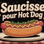 illustration hot dog avec saucisse pour hot dog, pains et garnitures