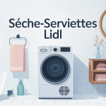 seche serviette lidl en situation dans une salle de bain moderne