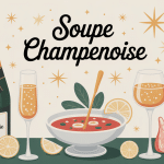 soupe champenoise verres champagne agrumes décoration
