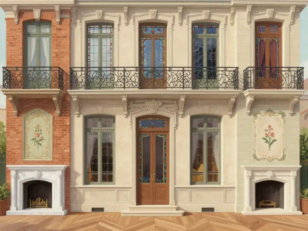 Maison 1900 détails architecturaux et décoratifs