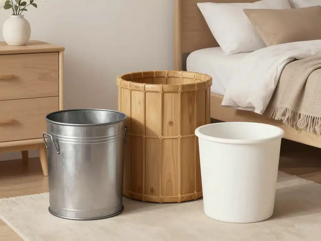 styles matériaux poubelle chambre dans déco