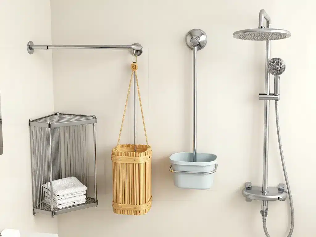 Différents types de panier douche fixation