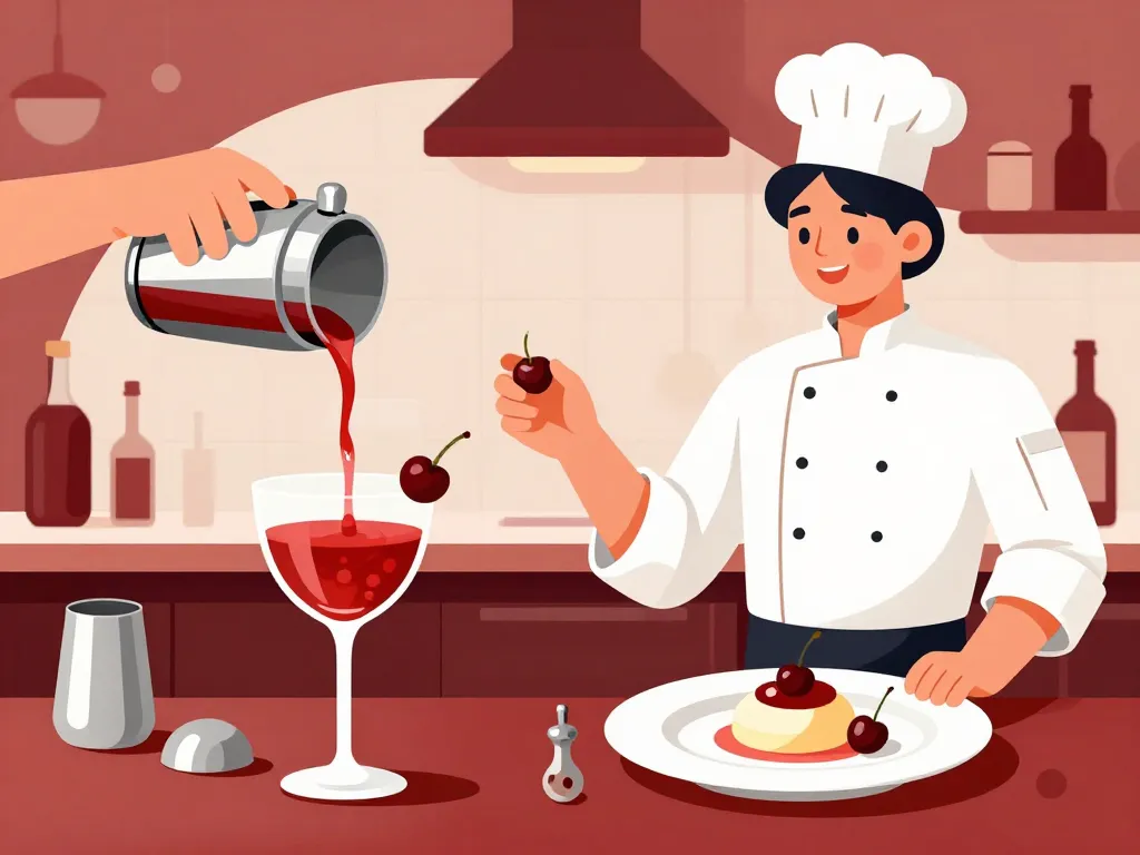 marasquin cocktail cuisine illustration chef bartender