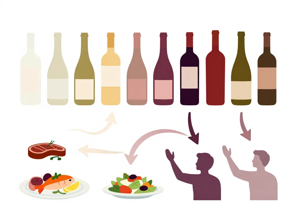 diagramme sélection vin chilien selon budget et plats