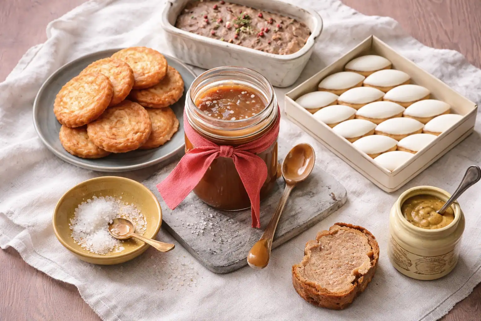 spécialités françaises à offrir caramel calissons galettes