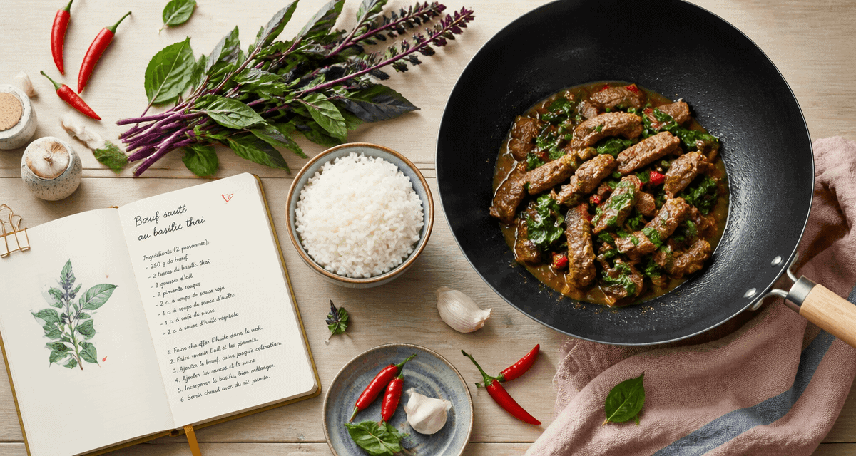 basilic thaï frais wok recette