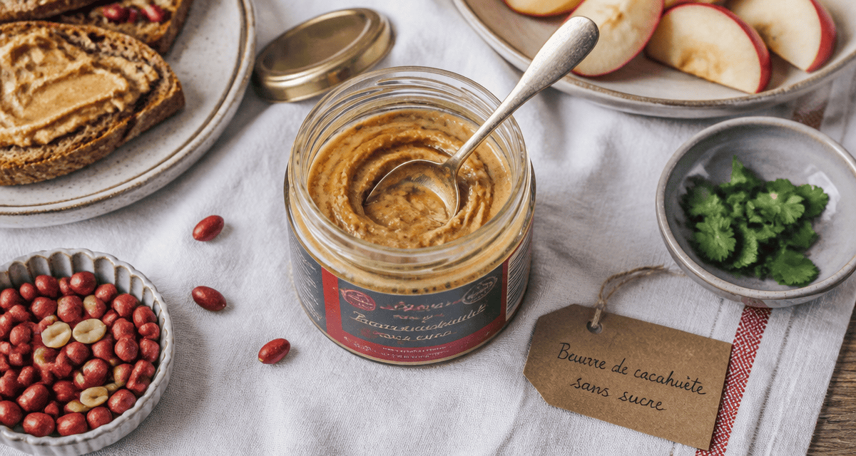 beurre de cacahuete sans sucre pot et tartines