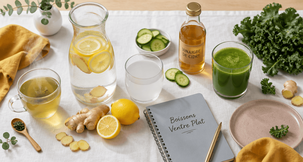 boisson pour perdre du ventre maison sur table