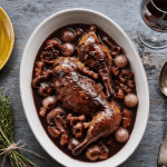 Coquelet au vin Cookeo en sauce et légumes