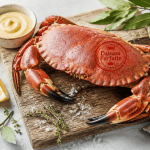 cuisson des crabes sur planche avec citron et herbes