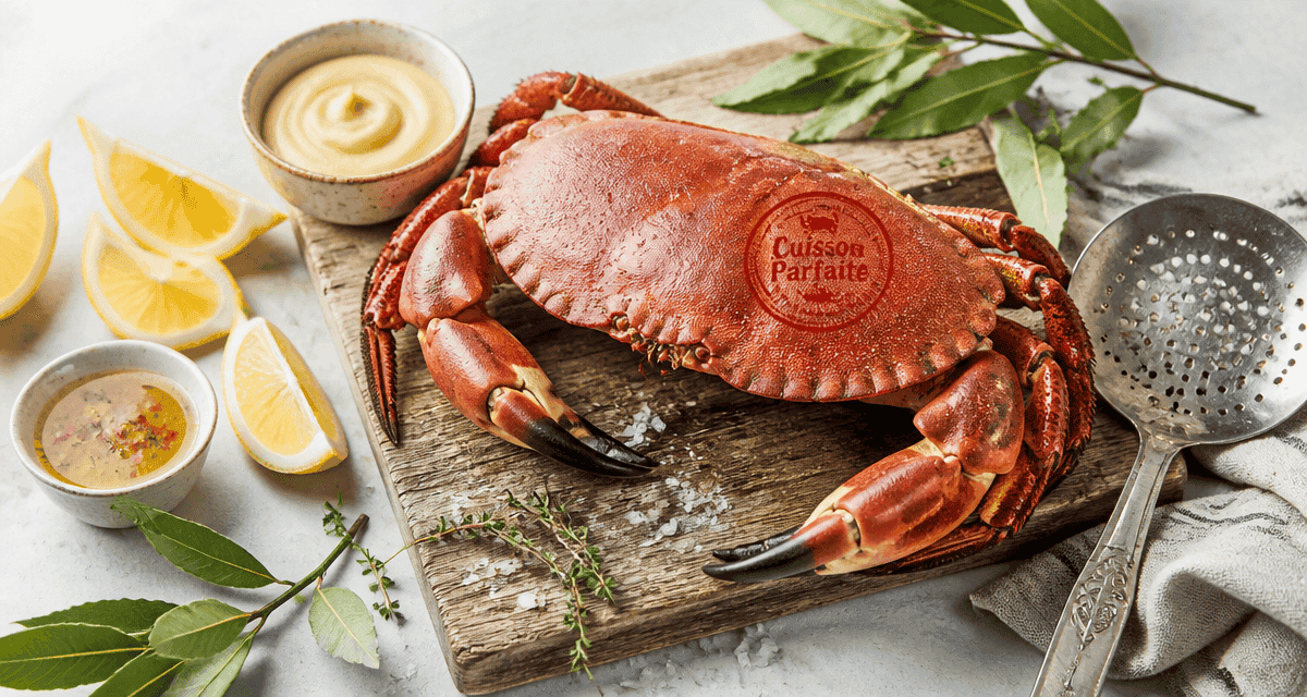 cuisson des crabes sur planche avec citron et herbes