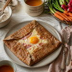 galette bretonne l'epis de ble sur table rustique
