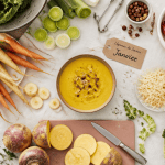 légumes de saison janvier sur table d'hiver