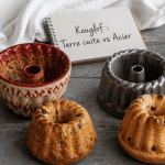 moule kouglof terre cuite et acier avec brioches