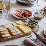 fromage a raclette par personne sur table avec accompagnements