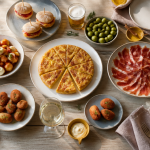 Tapas espagnols variés sur table conviviale