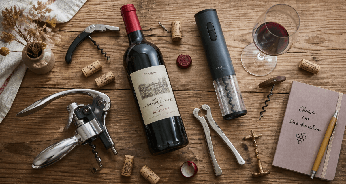 tir bouchon différents modèles autour bouteille de vin