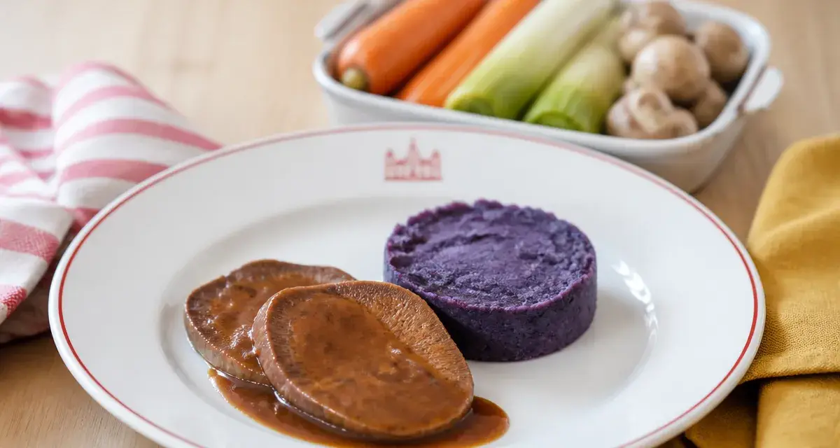 Accompagnement pour langue de boeuf avec pommes de terre vitelottes