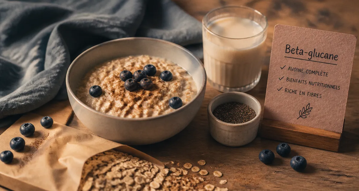 Bienfaits de l avoine : bol de porridge aux flocons, bêta-glucane