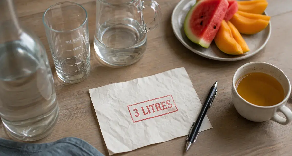 Boire 3l d eau par jour, santé et risque pour les reins