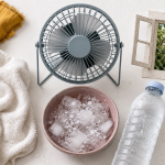 Comment rafraîchir une pièce avec un ventilateur : serviette humide et glaçons
