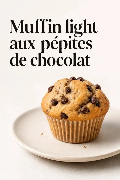 Muffin light aux pépites de chocolat, recette healthy et gourmande