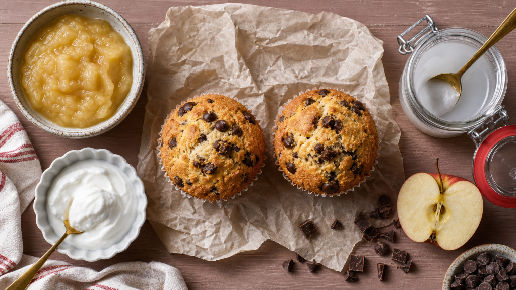 Muffin light aux pépites de chocolat, moelleux sans beurre