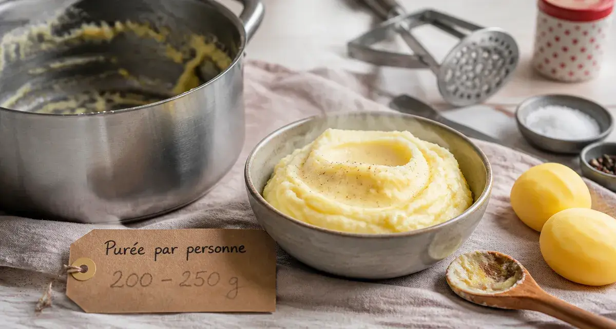 Purée par personne : dosage 200g ou 250g