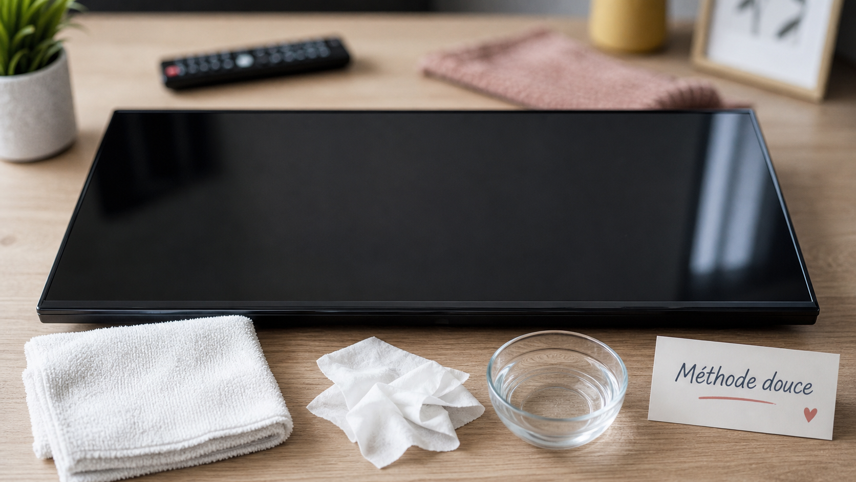 Comment nettoyer un ecran tv sans le rayer avec microfibre et eau légère