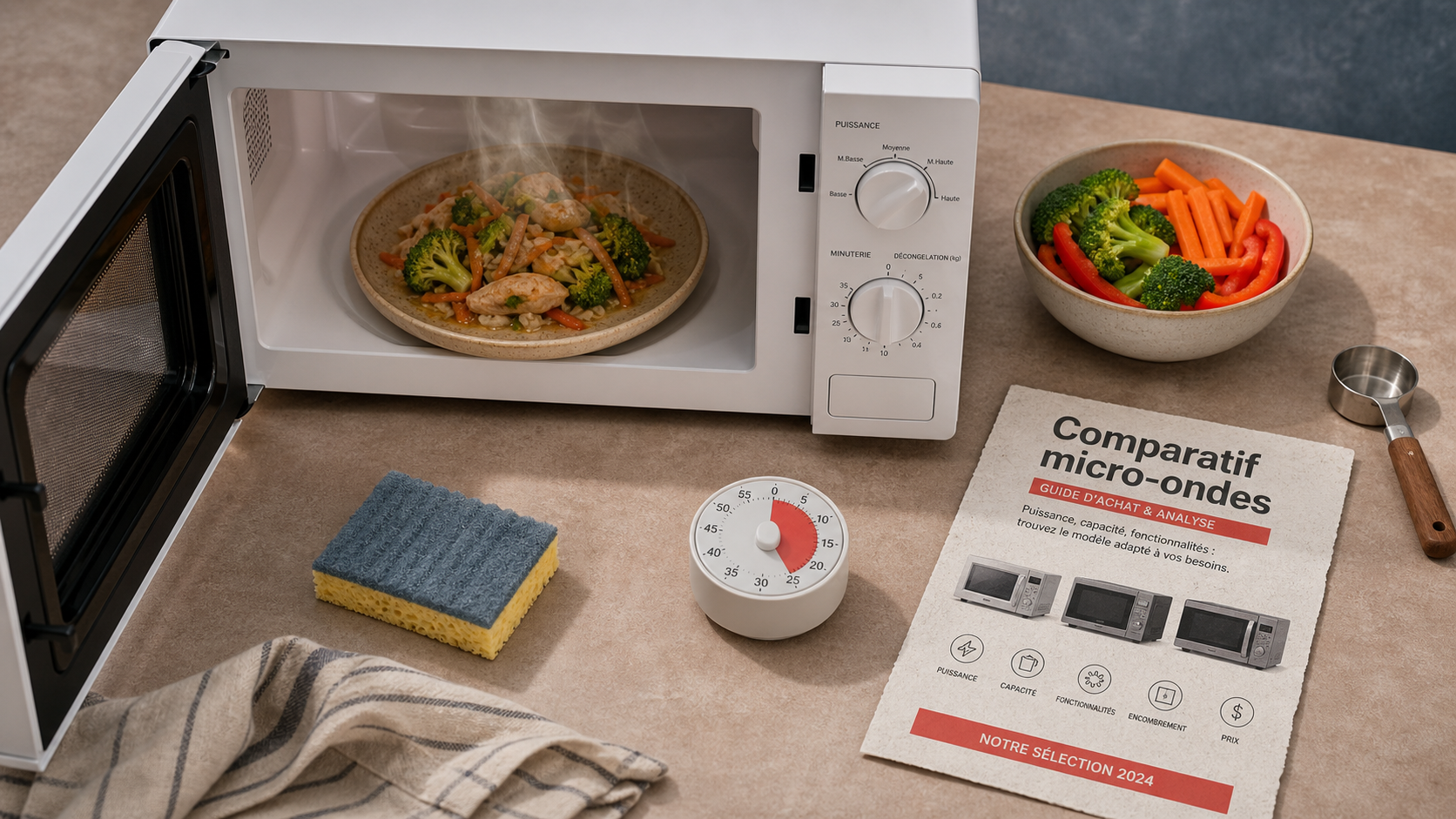 Meilleur micro ondes rapport qualité prix 23 L 900 W, micro-ondes compact ouvert