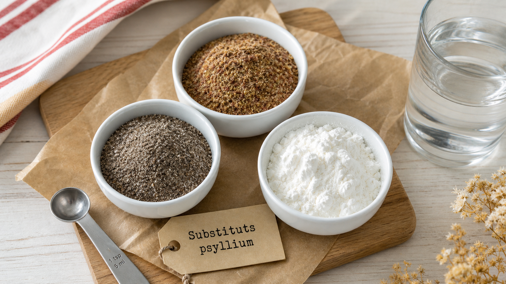Par quoi remplacer le psyllium : lin, chia et fécule pour texture