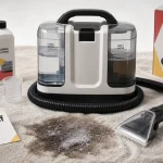 Shampouineuse prix : comparatif 99 € 150 € 250 € sur tapis froissé