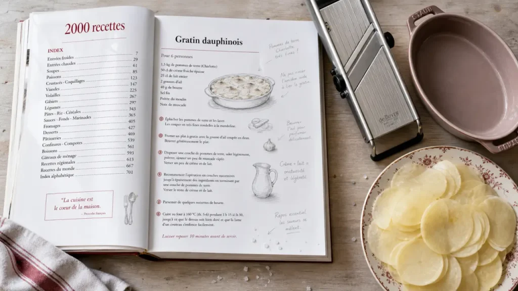 2000 recettes de la cuisine française en PDF gratuit, avec index et recettes classées par thèmes