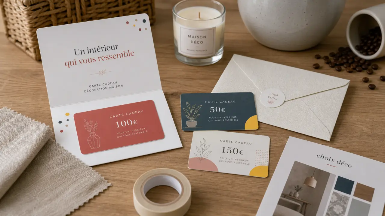 carte cadeau décoration maison pour idées déco d’emménagement
