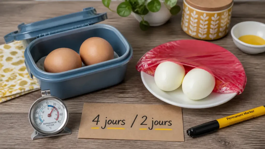 Œufs durs : 4 jours avec la coquille, 2 jours écalés et les erreurs à éviter