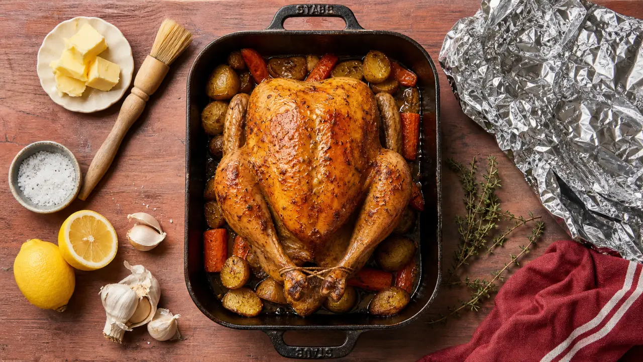 Comment cuire du poulet au four : rôti doré sans le dessécher