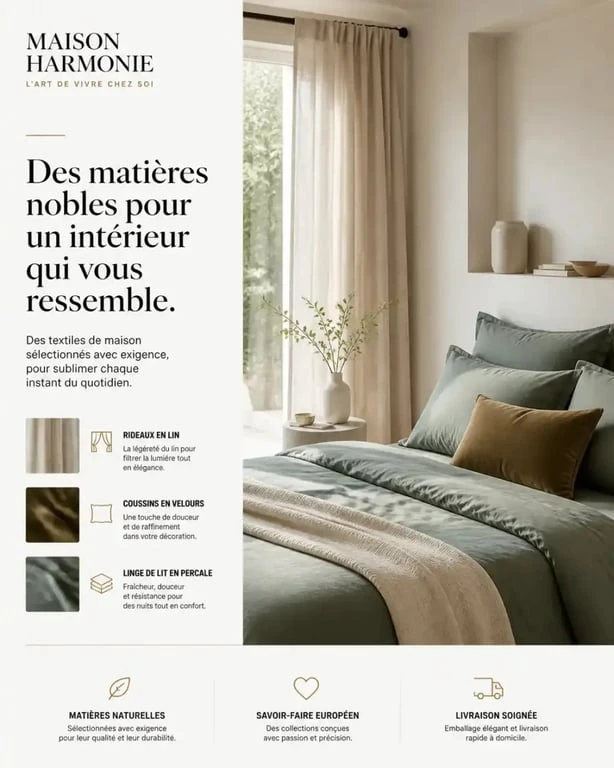Ambiance décoration et linge de maison au magasin Bouchara Lyon