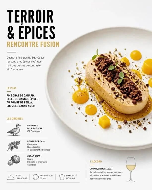 Plat de cuisine ouverte recette fusion par Mory Sacko
