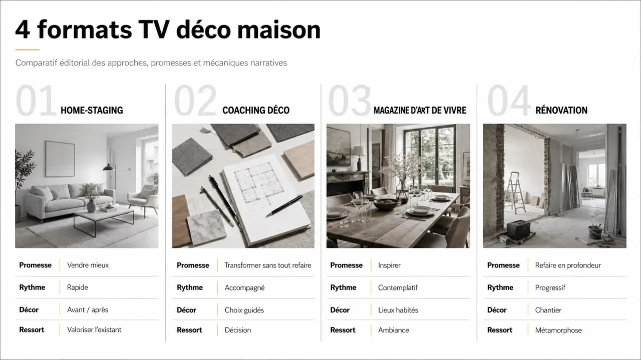 Chaîne TV décoration maison : comparatif des formats déco, home-staging et rénovation