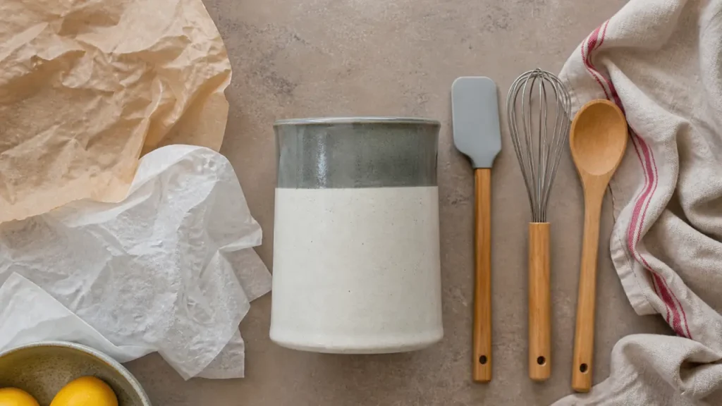 Émail, dimensions et avis : le pot à ustensiles de cuisine qui tient vraiment sur le plan de travail