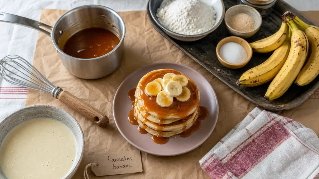 Pancakes banane façon Cyril Lignac, 15 minutes de repos et caramel à la fleur de sel