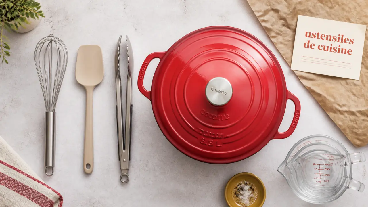 Amazon ustensiles de cuisine : fouet, spatule et cocotte
