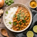 Cuisine du monde recettes : curry de pois chiches express au lait de coco