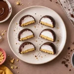Têtes de negre : têtes au chocolat, biscuit doré et dôme de guimauve