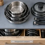 Ustensiles de cuisine empilables pour un rangement compact