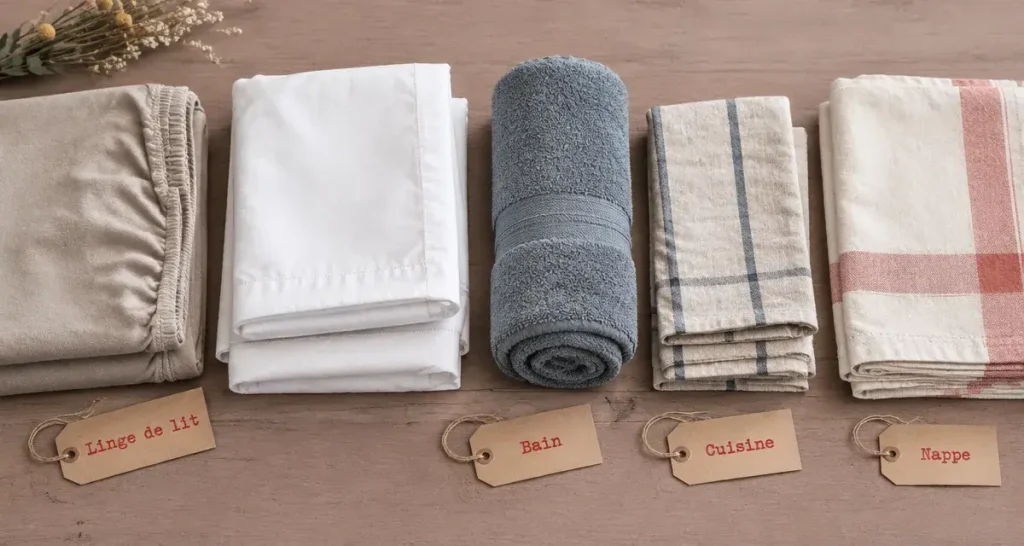 Le linge de maison regroupe les textiles dédiés aux usages domestiques