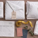 Linge de maison professionnel : linge hôtel plié et étiqueté