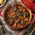 Plats mijotés cocotte : bœuf aux carottes en sauce